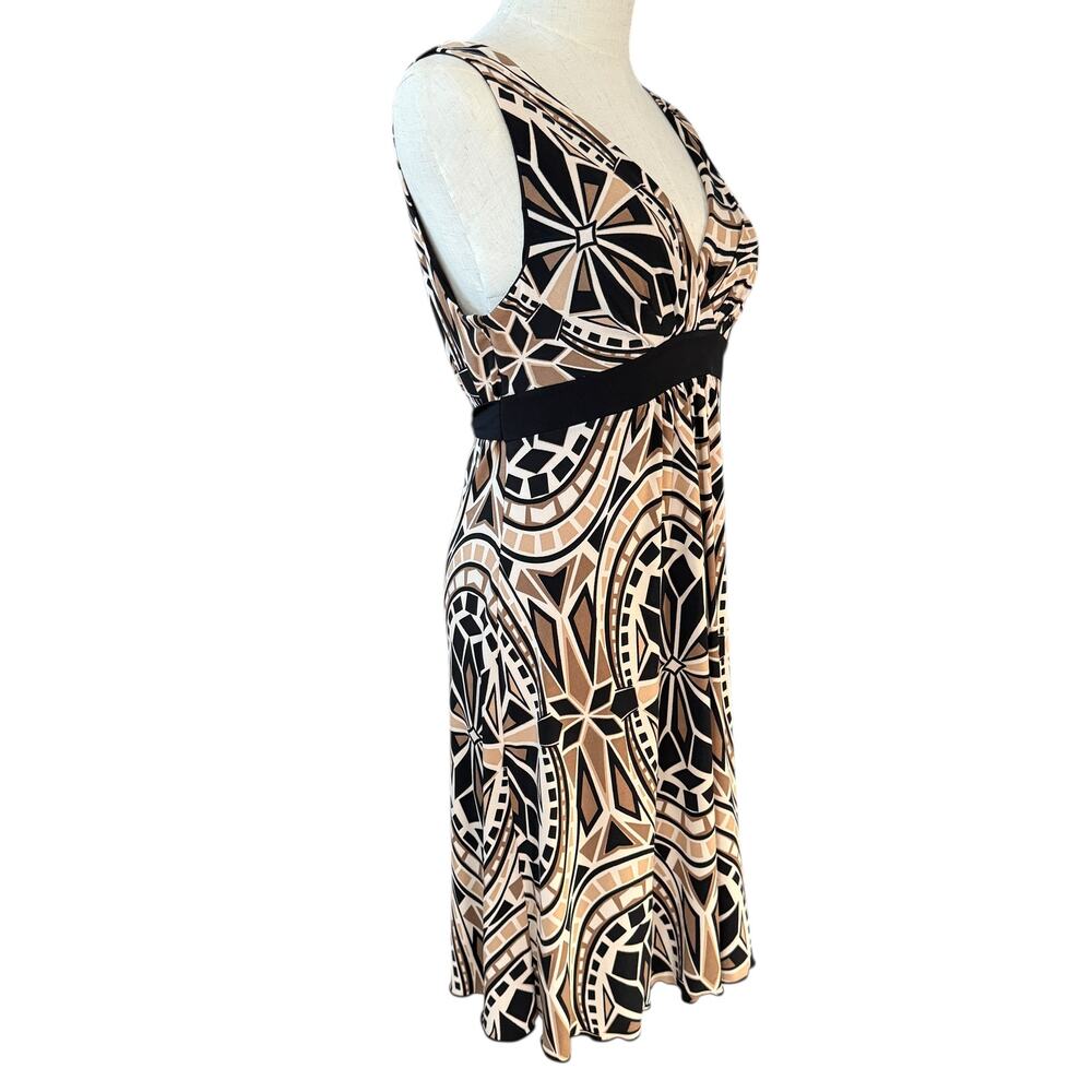 Babydoll Dress Y2K Inspired A Byer Empire Waist Stretch Geometric Sleeveless M - Picture 2 of 11